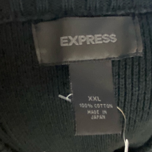 Express Men Black Sweater 2XL Grandpa Sweater - Picture 4 of 4